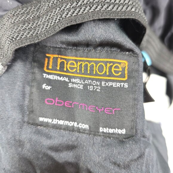 Obermeyer Brigitte Ski Snowboard Jacket Double Breasted Grey Winter Coat Thermor - Picture 7 of 8